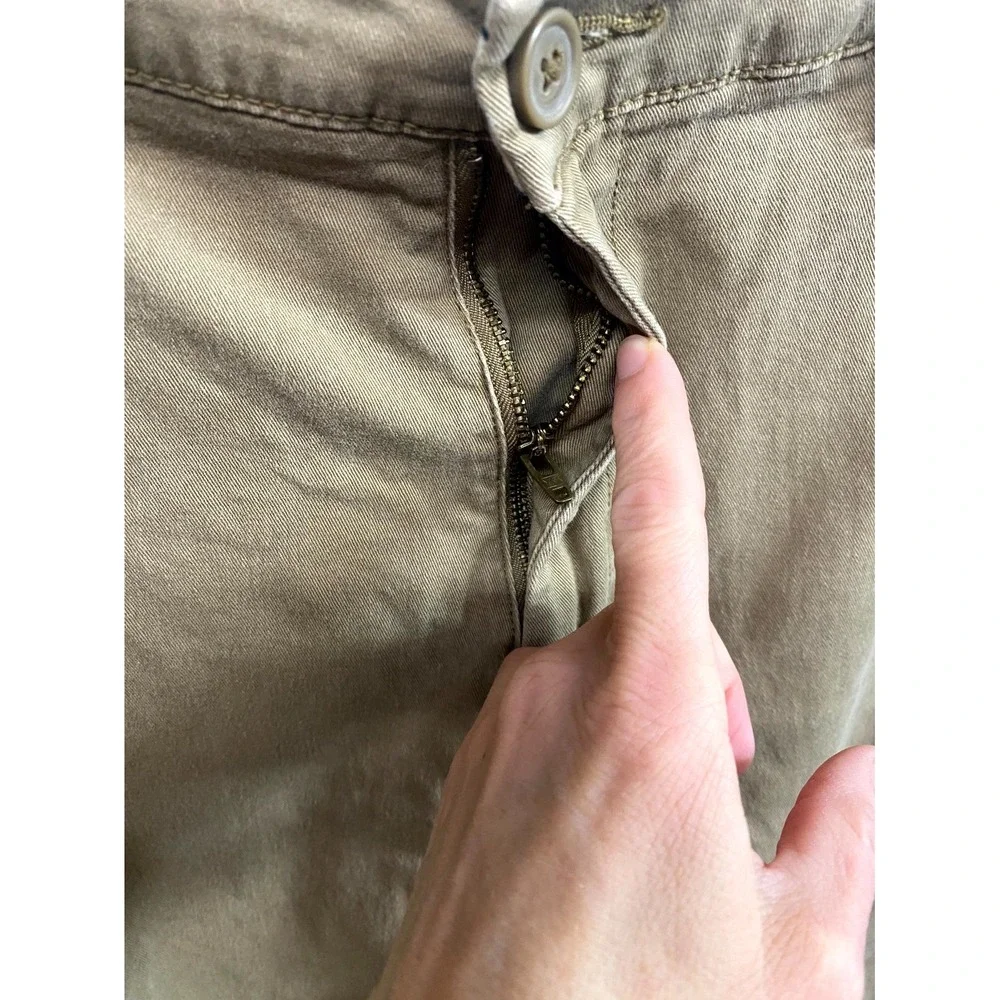 Sun River Chino Shorts Mens 36 Olive Stretch Performance Flat Front 8